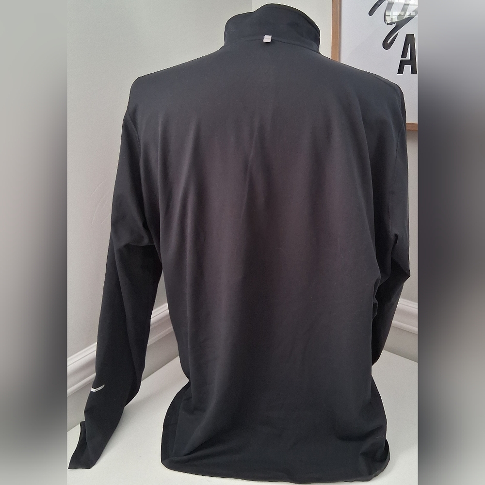Nike Running Black Dri-Fit Long Sleeve W/ Business Logo On Arm Sz XXL NWT - Picture 8 of 11